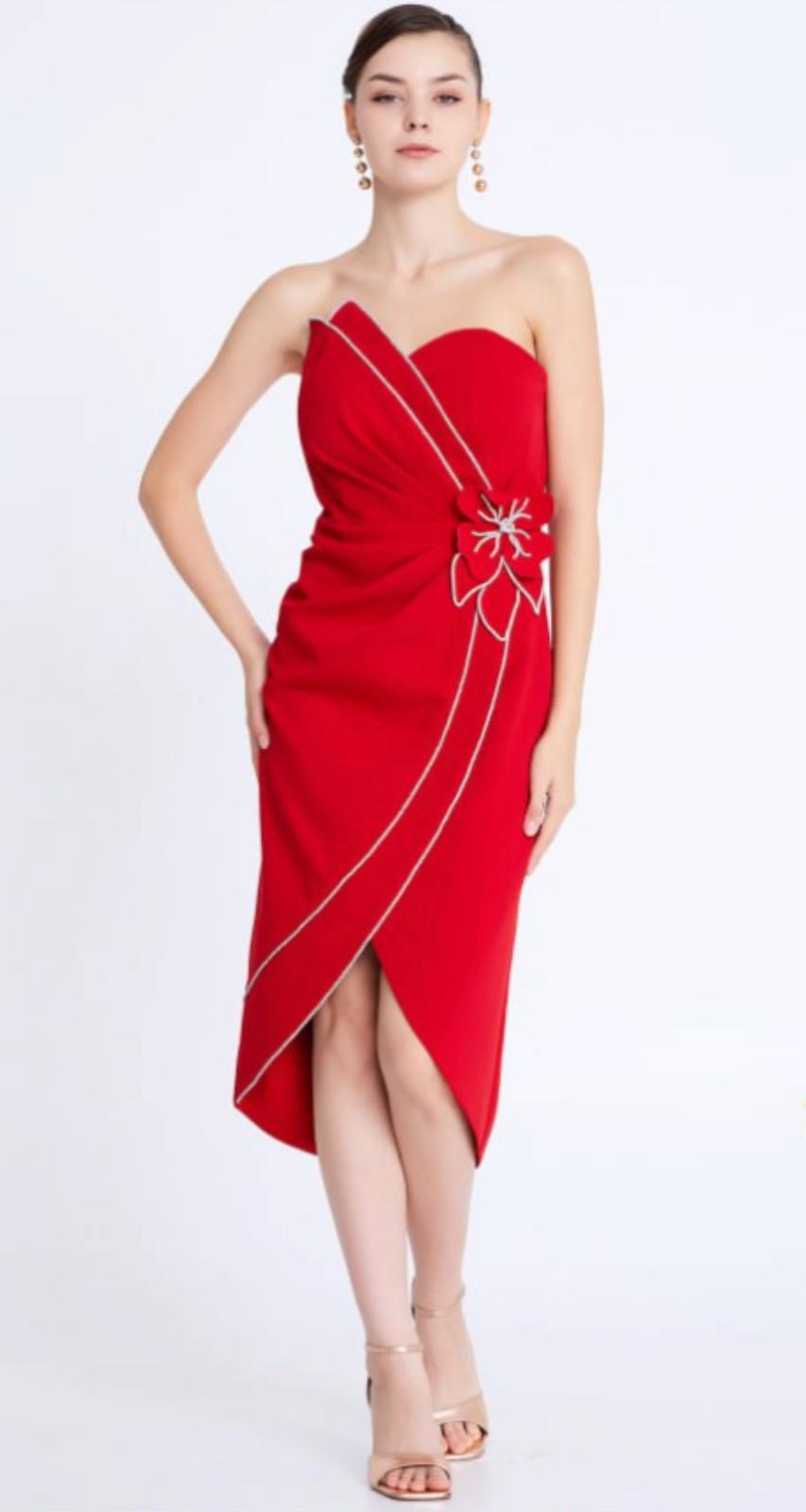 Sunset Coral & Rose Ombré Gown