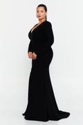 Obsidian Noir Classic Velvet Evening Gown