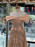 Spotless Ivory Crystal Embellished Gown